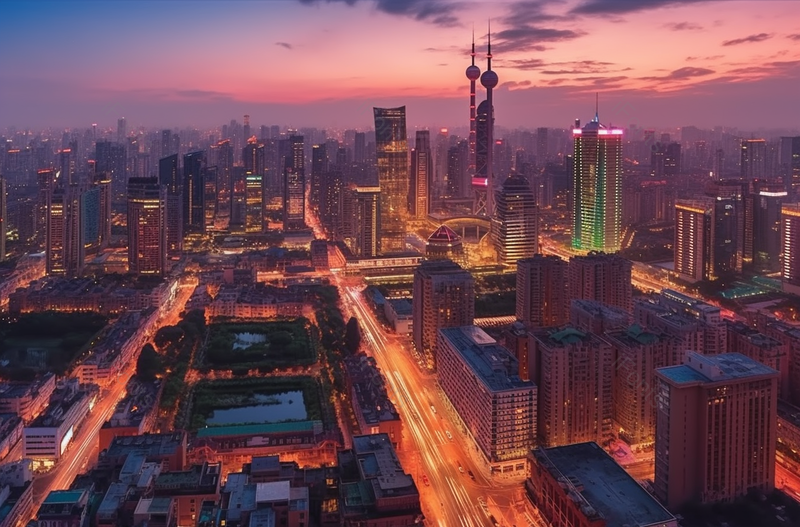 繁华的城市建筑夜景,高清,摄影图,摄影图片,图片大全,摄影图免费下载